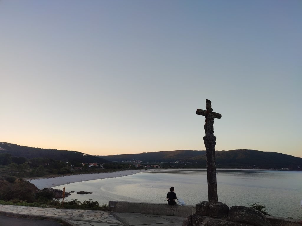 Panorámica de la playa de Langosteira en Fisterra, Costa da Morte