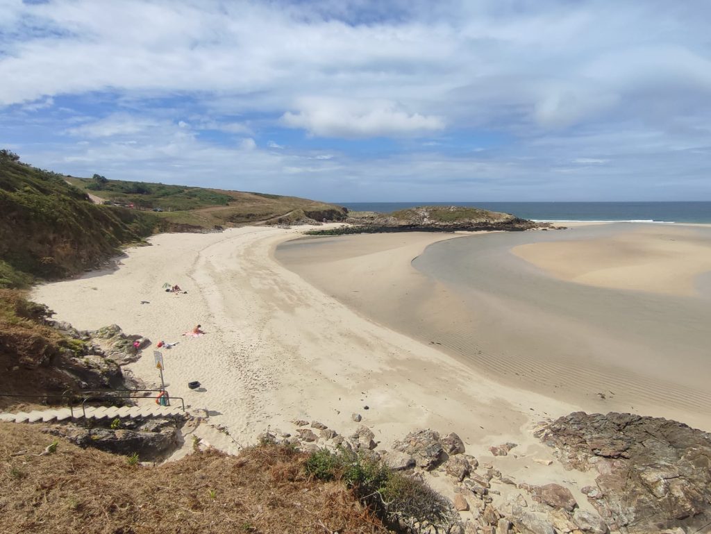 vista panorámica de la playa de Lires - casanosa