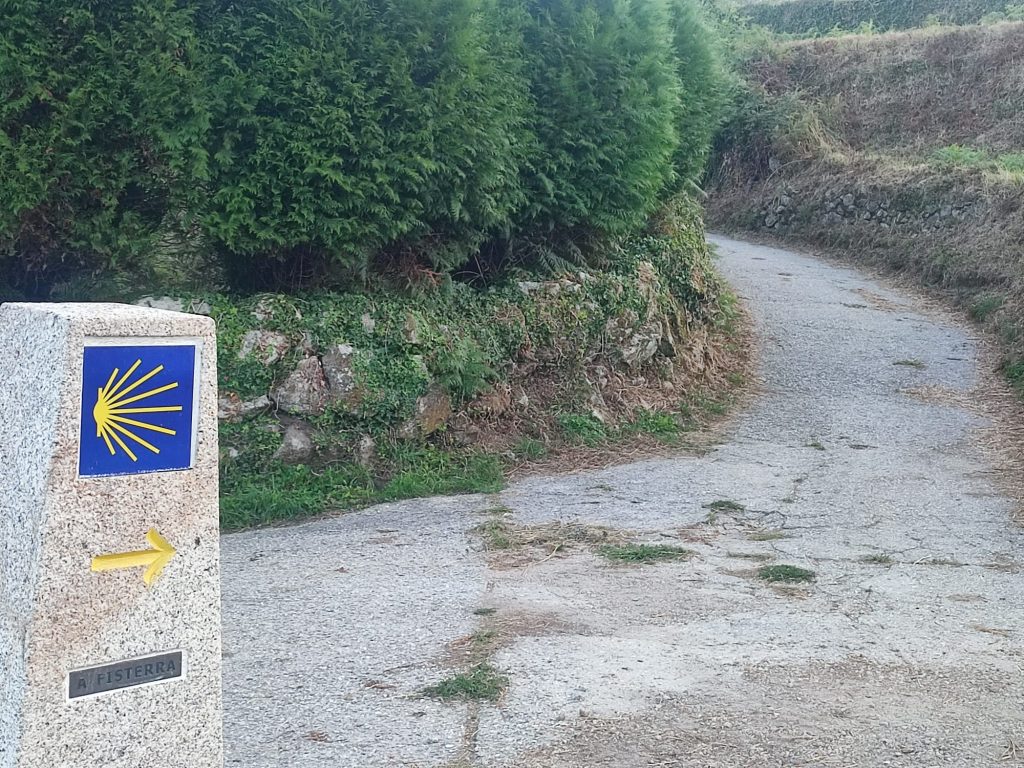 mojón del camino de Santiago