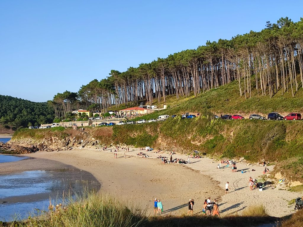 vista de la playa de Lires